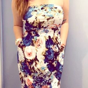 Maxi dress spring flowers